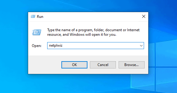 odstrániť prihlasovacie heslo windows 10 - otvorte netplwiz